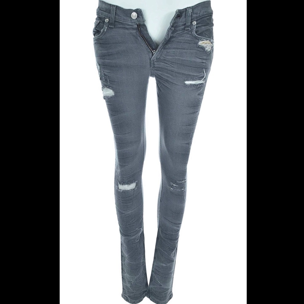 Rag & Bone Grey Distressed Skinny Jean